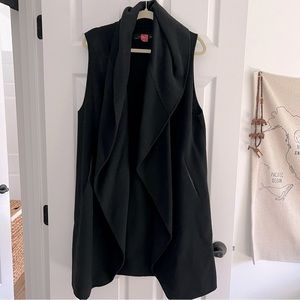 ZARA Sleeveless Coat with drape collar